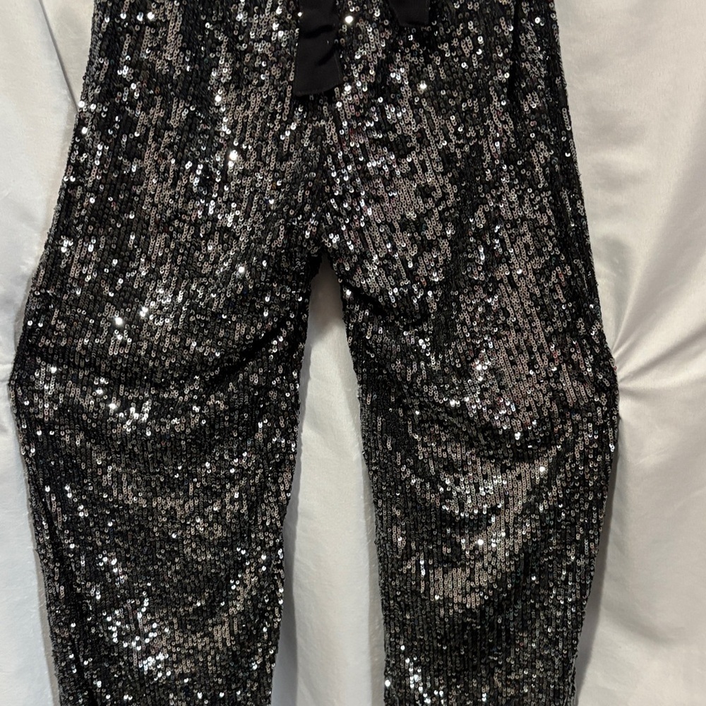 Maeve Glittering Black Sequin Jumpsuit XS263 - Picture 9 of 12